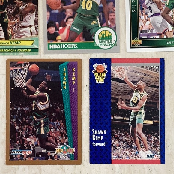 Shawn Kemp Basketball Cards Rookie 1990 NBA Hoops 279 Seattle SuperSonics 8 - Picture 5 of 13